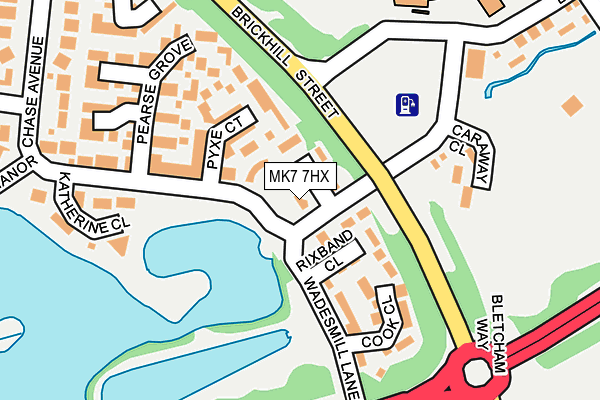 MK7 7HX map - OS OpenMap – Local (Ordnance Survey) MK7 7HX map - OS OpenMap – Local (Ordnance Survey)