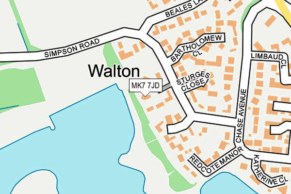 MK7 7JD map - OS OpenMap – Local (Ordnance Survey) MK7 7JD map - OS OpenMap – Local (Ordnance Survey)