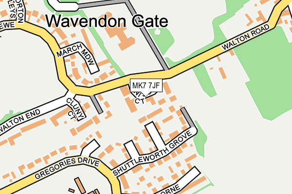MK7 7JF map - OS OpenMap – Local (Ordnance Survey) MK7 7JF map - OS OpenMap – Local (Ordnance Survey)