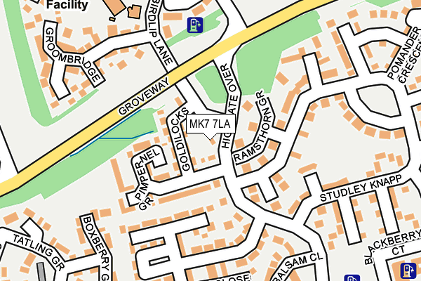 MK7 7LA map - OS OpenMap – Local (Ordnance Survey) MK7 7LA map - OS OpenMap – Local (Ordnance Survey)