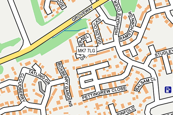 MK7 7LG map - OS OpenMap – Local (Ordnance Survey) MK7 7LG map - OS OpenMap – Local (Ordnance Survey)