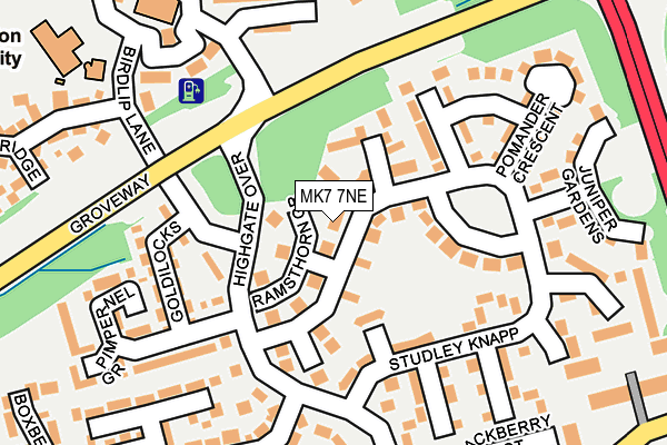 MK7 7NE map - OS OpenMap – Local (Ordnance Survey) MK7 7NE map - OS OpenMap – Local (Ordnance Survey)