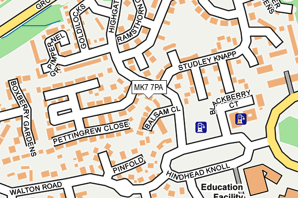 MK7 7PA map - OS OpenMap – Local (Ordnance Survey) MK7 7PA map - OS OpenMap – Local (Ordnance Survey)