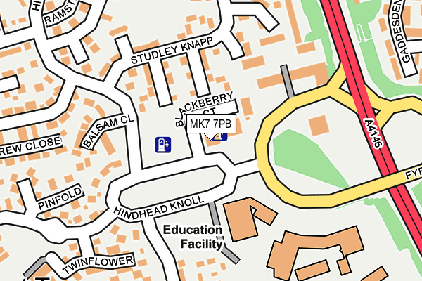 MK7 7PB map - OS OpenMap – Local (Ordnance Survey) MK7 7PB map - OS OpenMap – Local (Ordnance Survey)
