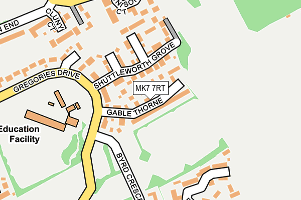 MK7 7RT map - OS OpenMap – Local (Ordnance Survey) MK7 7RT map - OS OpenMap – Local (Ordnance Survey)
