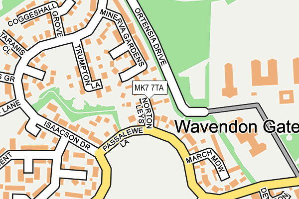 MK7 7TA map - OS OpenMap – Local (Ordnance Survey) MK7 7TA map - OS OpenMap – Local (Ordnance Survey)