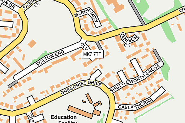 MK7 7TT map - OS OpenMap – Local (Ordnance Survey) MK7 7TT map - OS OpenMap – Local (Ordnance Survey)