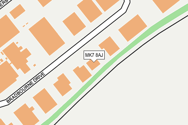 MK7 8AJ map - OS OpenMap – Local (Ordnance Survey) MK7 8AJ map - OS OpenMap – Local (Ordnance Survey)