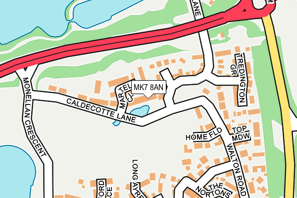 MK7 8AN map - OS OpenMap – Local (Ordnance Survey) MK7 8AN map - OS OpenMap – Local (Ordnance Survey)