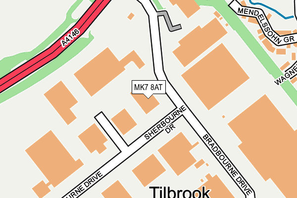 MK7 8AT map - OS OpenMap – Local (Ordnance Survey) MK7 8AT map - OS OpenMap – Local (Ordnance Survey)