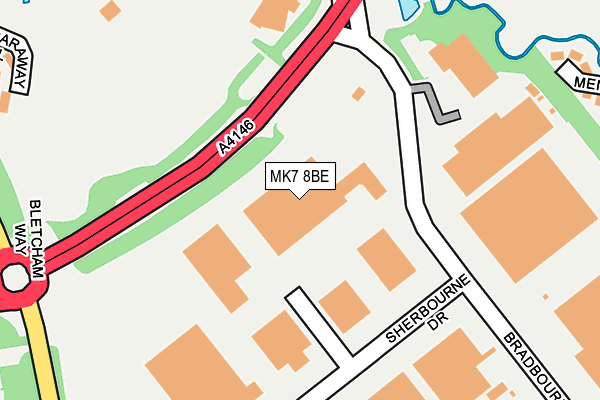 MK7 8BE map - OS OpenMap – Local (Ordnance Survey) MK7 8BE map - OS OpenMap – Local (Ordnance Survey)