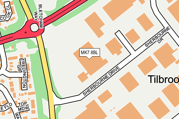 MK7 8BL map - OS OpenMap – Local (Ordnance Survey) MK7 8BL map - OS OpenMap – Local (Ordnance Survey)