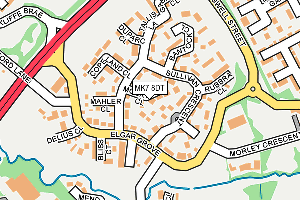 MK7 8DT map - OS OpenMap – Local (Ordnance Survey) MK7 8DT map - OS OpenMap – Local (Ordnance Survey)