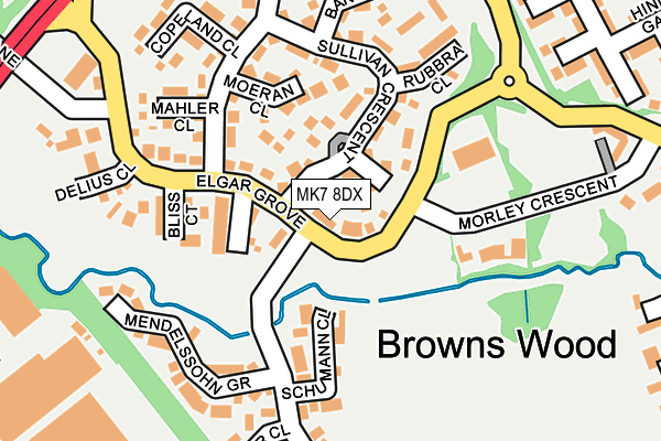 MK7 8DX map - OS OpenMap – Local (Ordnance Survey) MK7 8DX map - OS OpenMap – Local (Ordnance Survey)