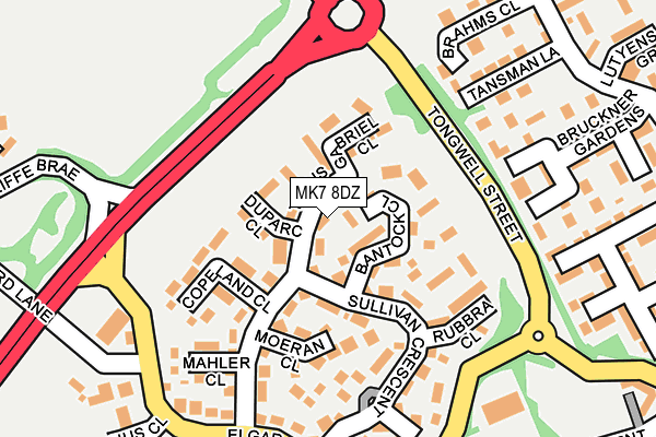 MK7 8DZ map - OS OpenMap – Local (Ordnance Survey) MK7 8DZ map - OS OpenMap – Local (Ordnance Survey)