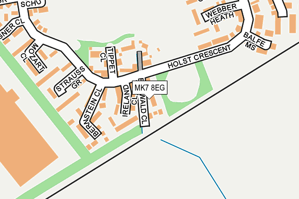 MK7 8EG map - OS OpenMap – Local (Ordnance Survey) MK7 8EG map - OS OpenMap – Local (Ordnance Survey)