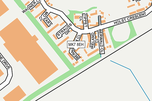MK7 8EH map - OS OpenMap – Local (Ordnance Survey) MK7 8EH map - OS OpenMap – Local (Ordnance Survey)