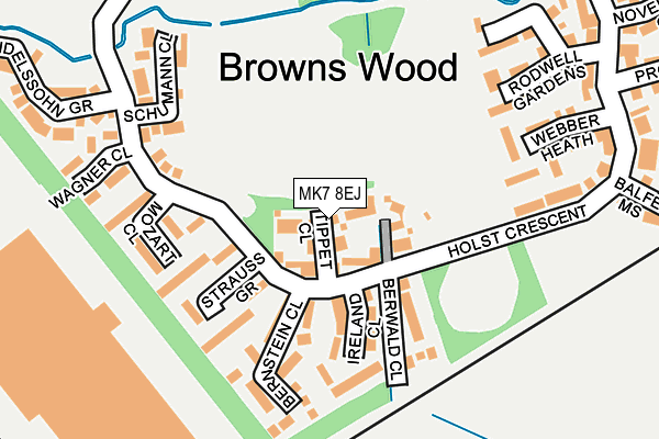 MK7 8EJ map - OS OpenMap – Local (Ordnance Survey) MK7 8EJ map - OS OpenMap – Local (Ordnance Survey)