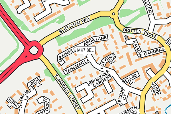 MK7 8EL map - OS OpenMap – Local (Ordnance Survey) MK7 8EL map - OS OpenMap – Local (Ordnance Survey)