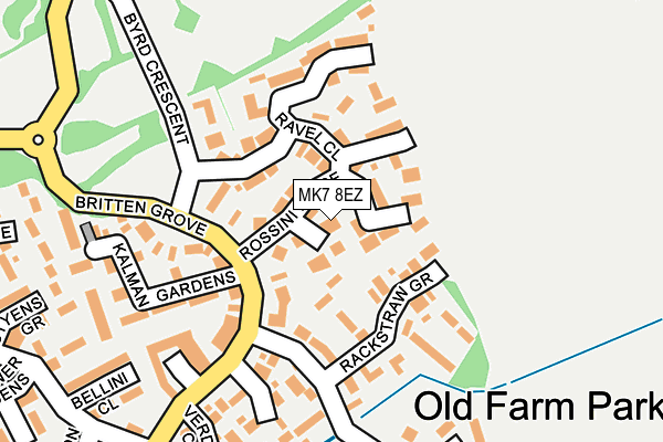 MK7 8EZ map - OS OpenMap – Local (Ordnance Survey) MK7 8EZ map - OS OpenMap – Local (Ordnance Survey)