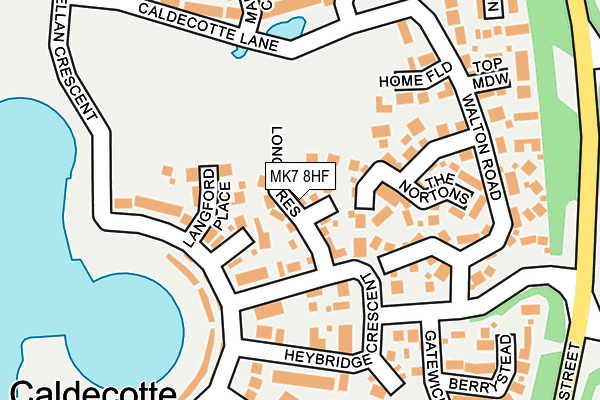 MK7 8HF map - OS OpenMap – Local (Ordnance Survey) MK7 8HF map - OS OpenMap – Local (Ordnance Survey)