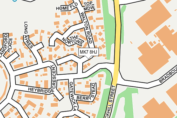 MK7 8HJ map - OS OpenMap – Local (Ordnance Survey) MK7 8HJ map - OS OpenMap – Local (Ordnance Survey)