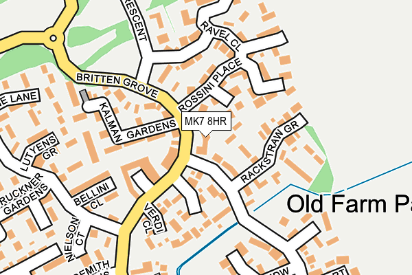 MK7 8HR map - OS OpenMap – Local (Ordnance Survey) MK7 8HR map - OS OpenMap – Local (Ordnance Survey)