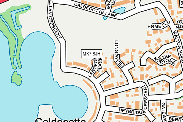 MK7 8JH map - OS OpenMap – Local (Ordnance Survey) MK7 8JH map - OS OpenMap – Local (Ordnance Survey)