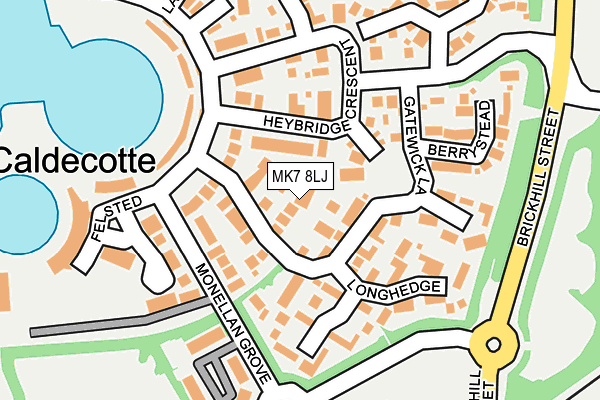 MK7 8LJ map - OS OpenMap – Local (Ordnance Survey) MK7 8LJ map - OS OpenMap – Local (Ordnance Survey)