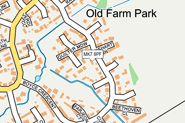 MK7 8PF map - OS OpenMap – Local (Ordnance Survey) MK7 8PF map - OS OpenMap – Local (Ordnance Survey)