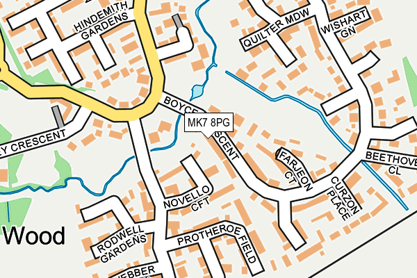 MK7 8PG map - OS OpenMap – Local (Ordnance Survey) MK7 8PG map - OS OpenMap – Local (Ordnance Survey)