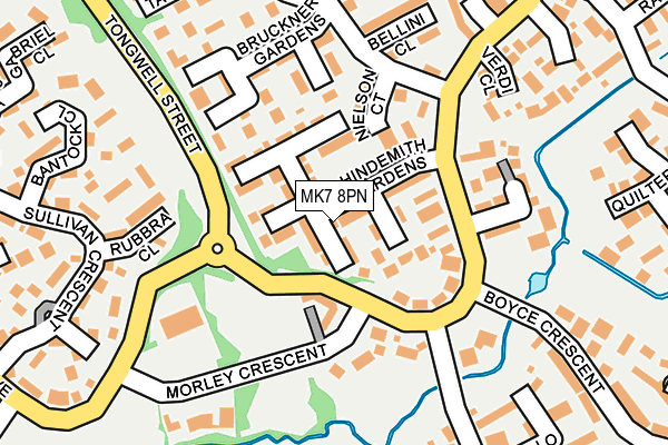 MK7 8PN map - OS OpenMap – Local (Ordnance Survey) MK7 8PN map - OS OpenMap – Local (Ordnance Survey)