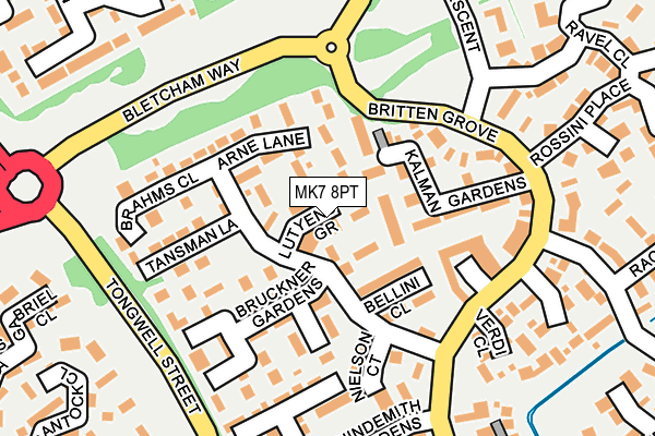 MK7 8PT map - OS OpenMap – Local (Ordnance Survey) MK7 8PT map - OS OpenMap – Local (Ordnance Survey)