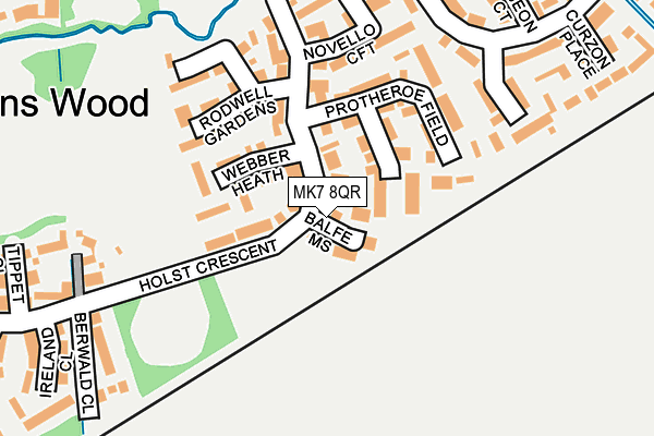 MK7 8QR map - OS OpenMap – Local (Ordnance Survey) MK7 8QR map - OS OpenMap – Local (Ordnance Survey)