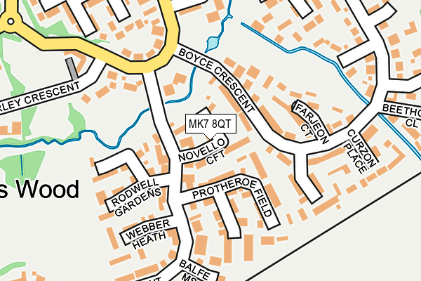MK7 8QT map - OS OpenMap – Local (Ordnance Survey) MK7 8QT map - OS OpenMap – Local (Ordnance Survey)