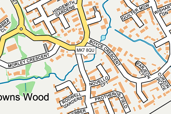 MK7 8QU map - OS OpenMap – Local (Ordnance Survey) MK7 8QU map - OS OpenMap – Local (Ordnance Survey)