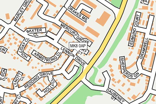 MK8 0AP map - OS OpenMap – Local (Ordnance Survey) MK8 0AP map - OS OpenMap – Local (Ordnance Survey)