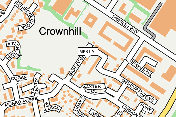 MK8 0AT map - OS OpenMap – Local (Ordnance Survey) MK8 0AT map - OS OpenMap – Local (Ordnance Survey)