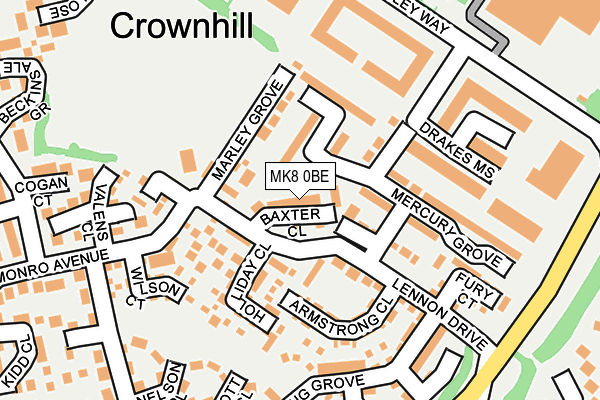 MK8 0BE map - OS OpenMap – Local (Ordnance Survey) MK8 0BE map - OS OpenMap – Local (Ordnance Survey)