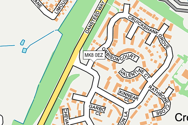 MK8 0EZ map - OS OpenMap – Local (Ordnance Survey) MK8 0EZ map - OS OpenMap – Local (Ordnance Survey)