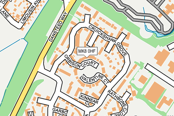 MK8 0HF map - OS OpenMap – Local (Ordnance Survey) MK8 0HF map - OS OpenMap – Local (Ordnance Survey)