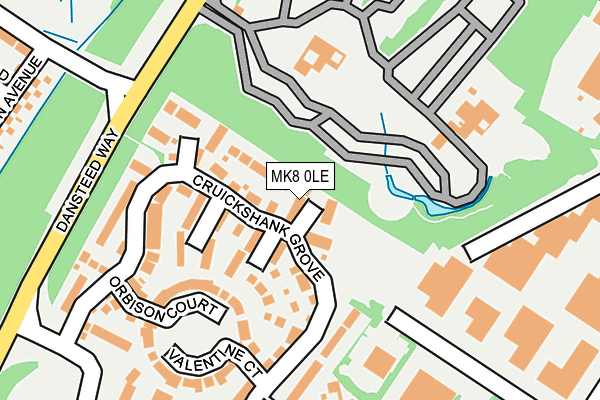 MK8 0LE map - OS OpenMap – Local (Ordnance Survey) MK8 0LE map - OS OpenMap – Local (Ordnance Survey)