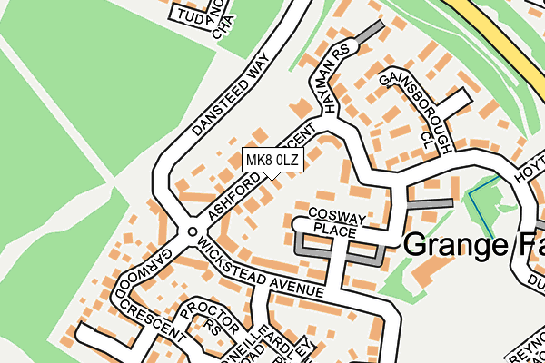 MK8 0LZ map - OS OpenMap – Local (Ordnance Survey) MK8 0LZ map - OS OpenMap – Local (Ordnance Survey)