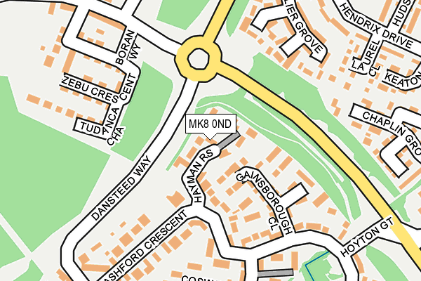 MK8 0ND map - OS OpenMap – Local (Ordnance Survey) MK8 0ND map - OS OpenMap – Local (Ordnance Survey)