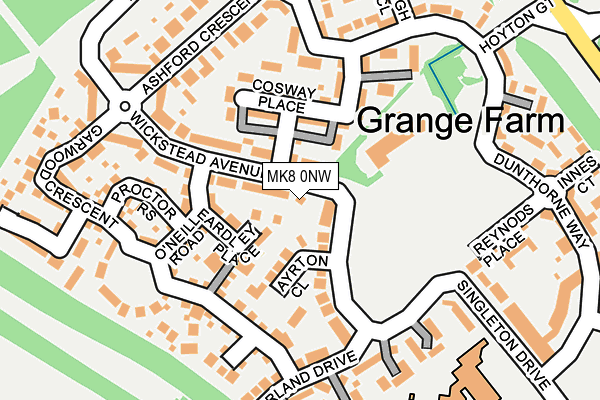 MK8 0NW map - OS OpenMap – Local (Ordnance Survey) MK8 0NW map - OS OpenMap – Local (Ordnance Survey)