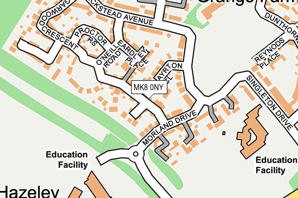 MK8 0NY map - OS OpenMap – Local (Ordnance Survey) MK8 0NY map - OS OpenMap – Local (Ordnance Survey)