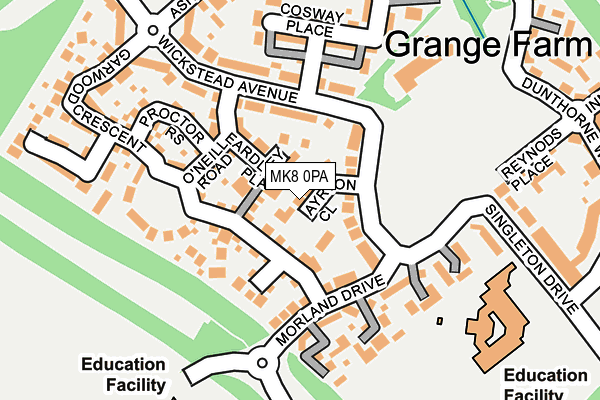 MK8 0PA map - OS OpenMap – Local (Ordnance Survey) MK8 0PA map - OS OpenMap – Local (Ordnance Survey)