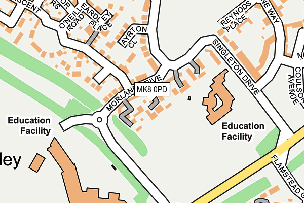 MK8 0PD map - OS OpenMap – Local (Ordnance Survey) MK8 0PD map - OS OpenMap – Local (Ordnance Survey)