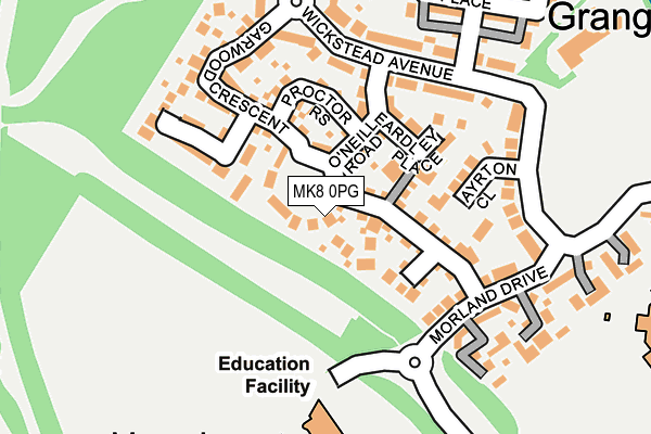 MK8 0PG map - OS OpenMap – Local (Ordnance Survey) MK8 0PG map - OS OpenMap – Local (Ordnance Survey)