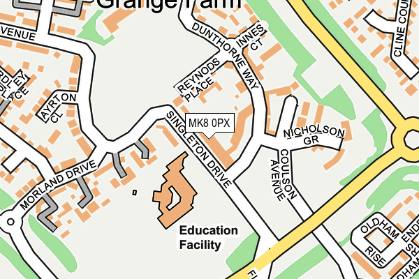 MK8 0PX map - OS OpenMap – Local (Ordnance Survey) MK8 0PX map - OS OpenMap – Local (Ordnance Survey)